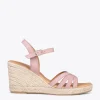 MiMaO ShopOnline HOYAMBRE – Sandales à Talon Compensé En Jute ROSE 22