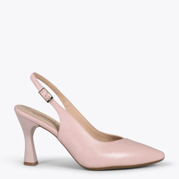 MiMaO ShopOnline GLAM À BRIDE ARRIÈRE – Chaussures à Talon En Cuir Nappa NUDE 1