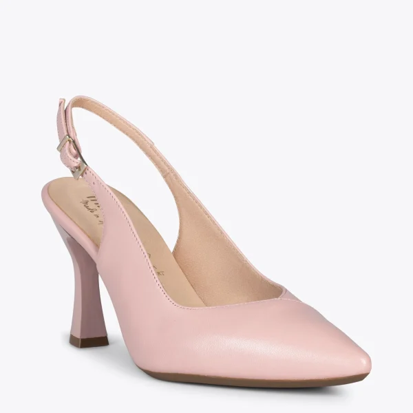 MiMaO ShopOnline GLAM À BRIDE ARRIÈRE – Chaussures à Talon En Cuir Nappa NUDE 5