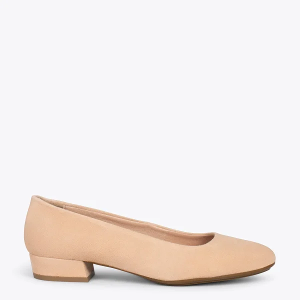 MiMaO ShopOnline URBAN XS – Chaussures à Talon Bas En Cuir Daim SABLE 1