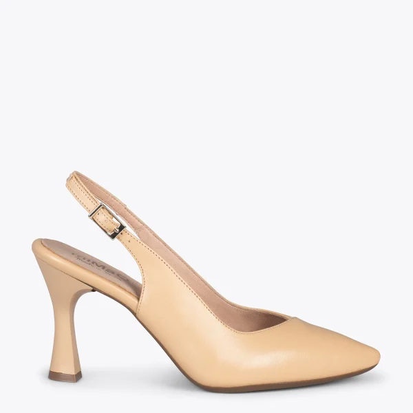 MiMaO ShopOnline GLAM À BRIDE ARRIÈRE – Chaussures à Talon En Cuir Nappa SABLE 1