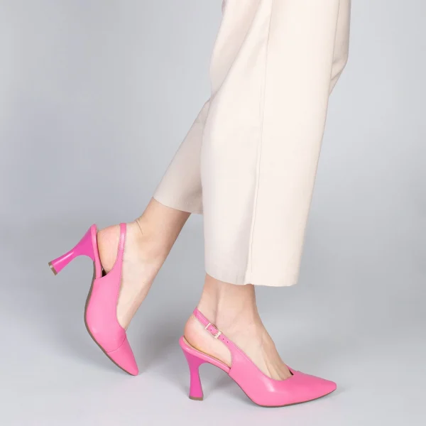 MiMaO ShopOnline GLAM À BRIDE ARRIÈRE – Chaussures à Talon En Cuir Nappa ROSE 7
