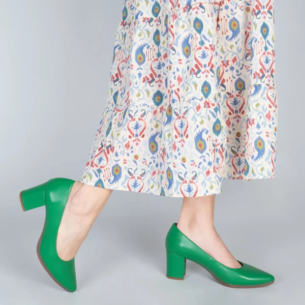 MiMaO ShopOnline URBAN S SOIRÉE – Chaussures à Talon Moyen En Cuir Nappa VERT 7