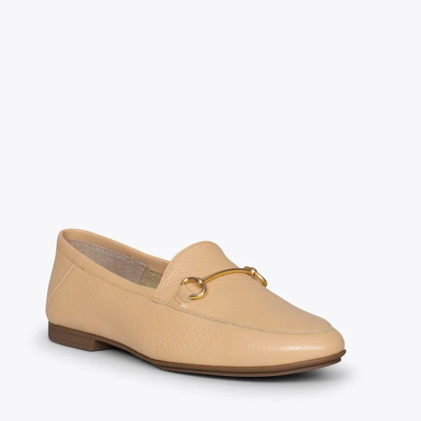 MiMaO ShopOnline STYLE – Mocassins En Cuir Avec Détail Métallique CAMEL 5