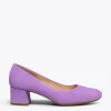 MiMaO ShopOnline URBAN ROND – Chaussures à Talon Bas En Daim MAUVE 25