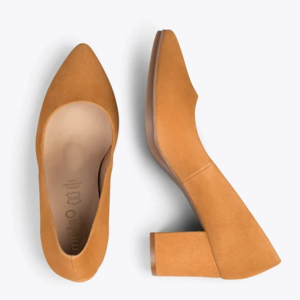 MiMaO ShopOnline URBAN S – Chaussures à Talon Moyen En Daim MARRON 3