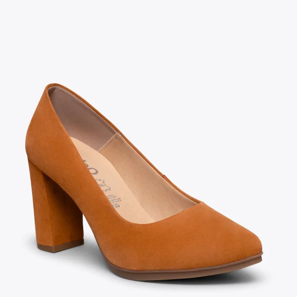 MiMaO ShopOnline URBAN – Chaussures à Talon Haut En Daim CAMEL 5