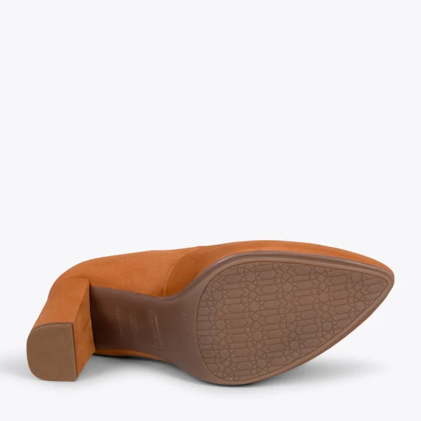 MiMaO ShopOnline URBAN – Chaussures à Talon Haut En Daim CAMEL 6