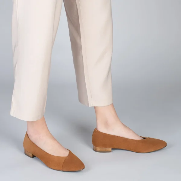 MiMaO ShopOnline MARIE – Chaussures à Talon Bas Et Bout Fin CAMEL 7