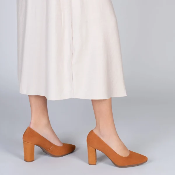 MiMaO ShopOnline URBAN – Chaussures à Talon Haut En Daim CAMEL 7
