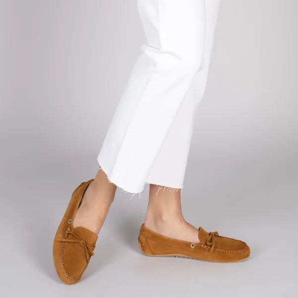 MiMaO ShopOnline BOUCLE – Mocassins Pour Femme à Semelle Amovible CAMEL 7