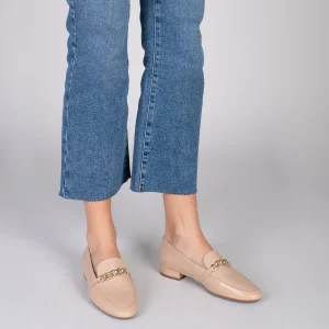 MiMaO ShopOnline CHAIN – Mocassins En Cuir Pour Femme NUDE 19