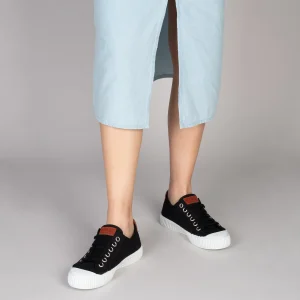 MiMaO ShopOnline BAMBA – Baskets Casual En Toile Pour Femme NOIR 19