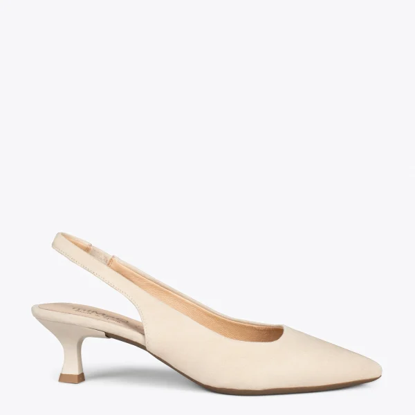 MiMaO ShopOnline URBAN KITTEN Talon Ouvert – Chaussures à Talon évasé BEIGE 1