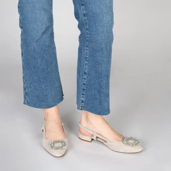 MiMaO ShopOnline BRUNCH BIJOU – Escarpins Avec Bride Arrière Et STRASS TAUPE 7