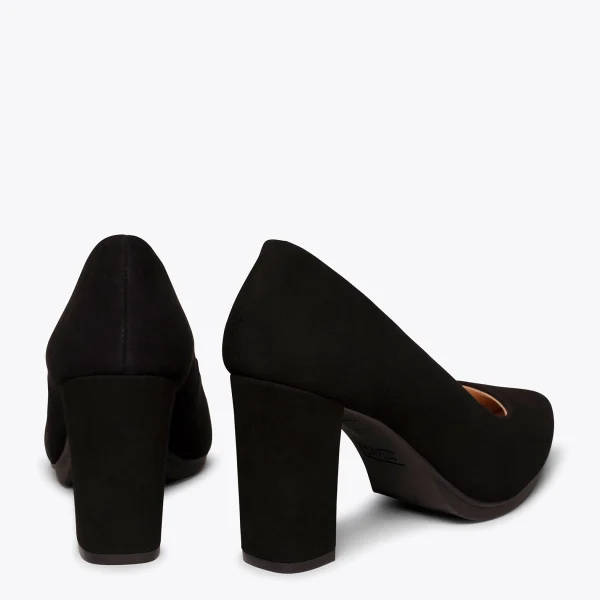 MiMaO ShopOnline URBAN – Chaussures à Talon Haut En Daim NOIR 4