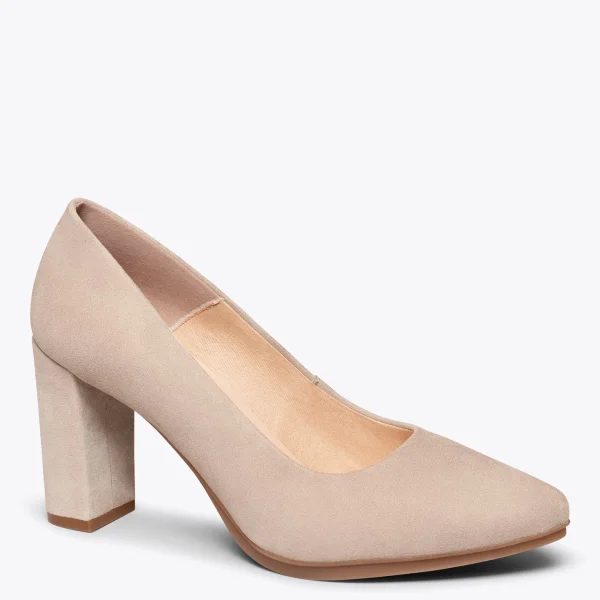 MiMaO ShopOnline URBAN – Chaussures à Talon Haut En Daim BEIGE 5