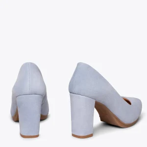 MiMaO ShopOnline URBAN – Chaussures à Talon Haut En Daim BLEU CIEL 13