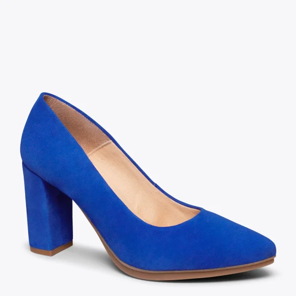 MiMaO ShopOnline URBAN – Chaussures à Talon Haut En Daim BLEU ROI 5