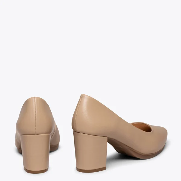 MiMaO ShopOnline URBAN S SOIRÉE – Chaussures à Talon Moyen En Cuir Nappa CAMEL 4