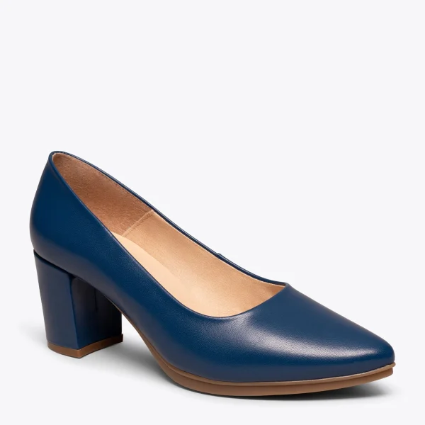 MiMaO ShopOnline URBAN S SOIRÉE – Chaussures à Talon Moyen En Cuir Nappa BLEU MARINE 5