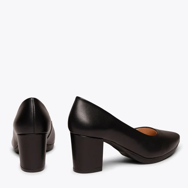 MiMaO ShopOnline URBAN S SOIRÉE – Chaussures à Talon Moyen En Cuir Nappa NOIR 4
