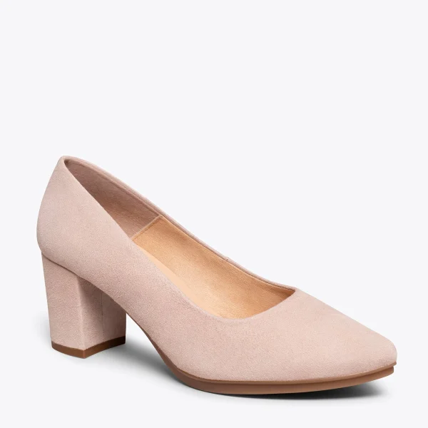 MiMaO ShopOnline URBAN S – Chaussures à Talon Moyen En Daim NUDE 5