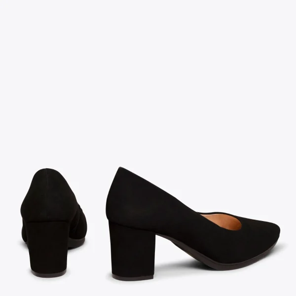MiMaO ShopOnline URBAN S – Chaussures à Talon Moyen En Daim NOIR 4