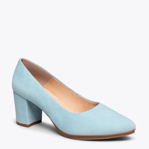 MiMaO ShopOnline URBAN S – Chaussures à Talon Moyen En Daim BLEU 5