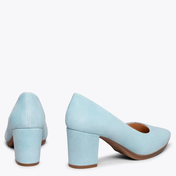MiMaO ShopOnline URBAN S – Chaussures à Talon Moyen En Daim BLEU 4