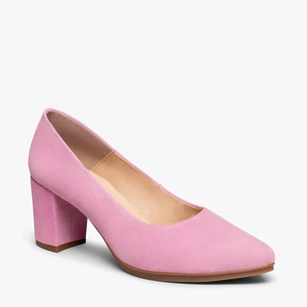 MiMaO ShopOnline URBAN S – Chaussures à Talon Moyen En Daim ROSE 5
