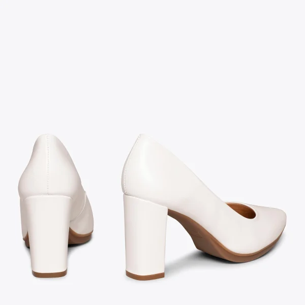 MiMaO ShopOnline URBAN SOIRÉE – Chaussures à Talon Haut En Cuir Nappa BLANC 4