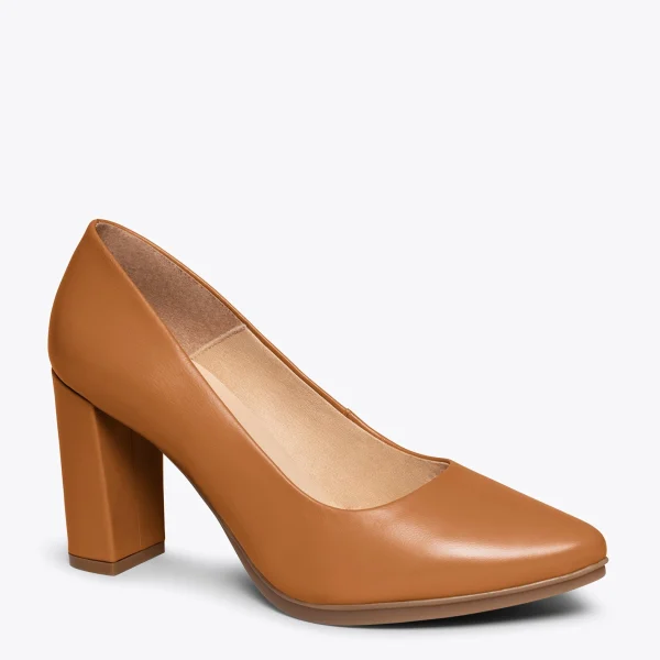MiMaO ShopOnline URBAN SOIRÉE – Chaussures à Talon Haut En Cuir Nappa MARRON 5