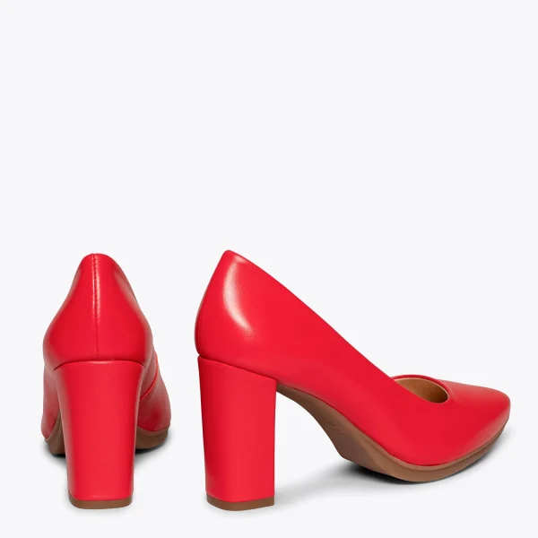 MiMaO ShopOnline URBAN SOIRÉE – Chaussures à Talon Haut En Cuir Nappa ROUGE 4