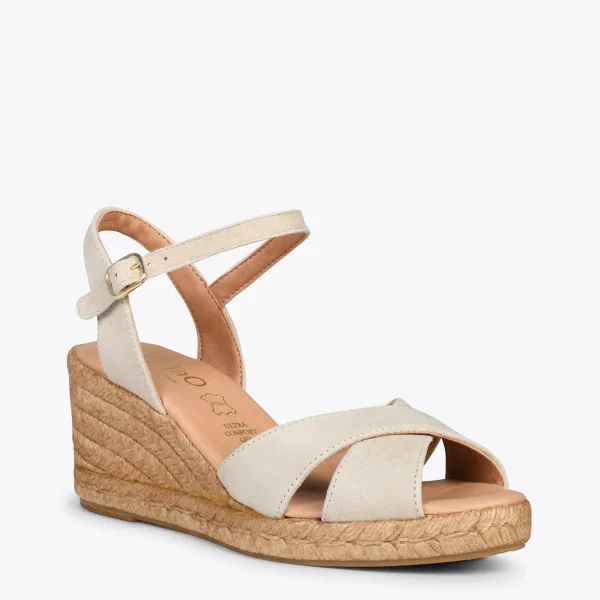 MiMaO ShopOnline CALPE – Espadrilles Artisanales à Lanières Et Boucle BEIGE 5