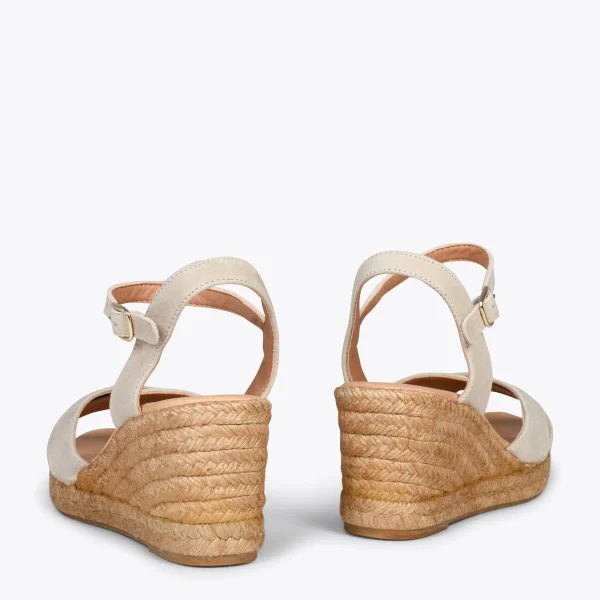 MiMaO ShopOnline CALPE – Espadrilles Artisanales à Lanières Et Boucle BEIGE 4