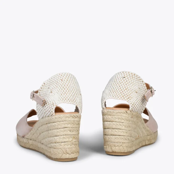 MiMaO ShopOnline SITGES – Espadrilles Compensées à Bout Ouvert NUDE 4