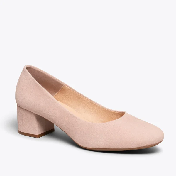 MiMaO ShopOnline URBAN ROND – Chaussures à Talon Bas En Daim NUDE 5