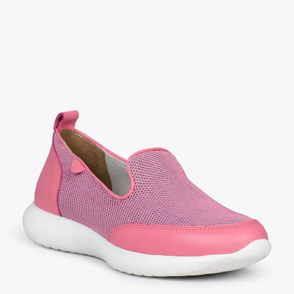 MiMaO ShopOnline SLIPPER SPORT – Baskets à Enfiler En Maille ROSE 5