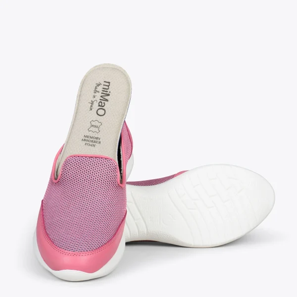 MiMaO ShopOnline SLIPPER SPORT – Baskets à Enfiler En Maille ROSE 6