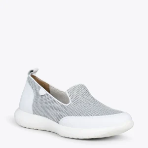 MiMaO ShopOnline SLIPPER SPORT – Baskets à Enfiler En Maille BLANC 15