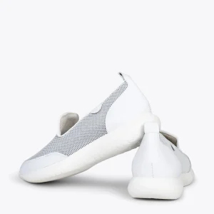 MiMaO ShopOnline SLIPPER SPORT – Baskets à Enfiler En Maille BLANC 13
