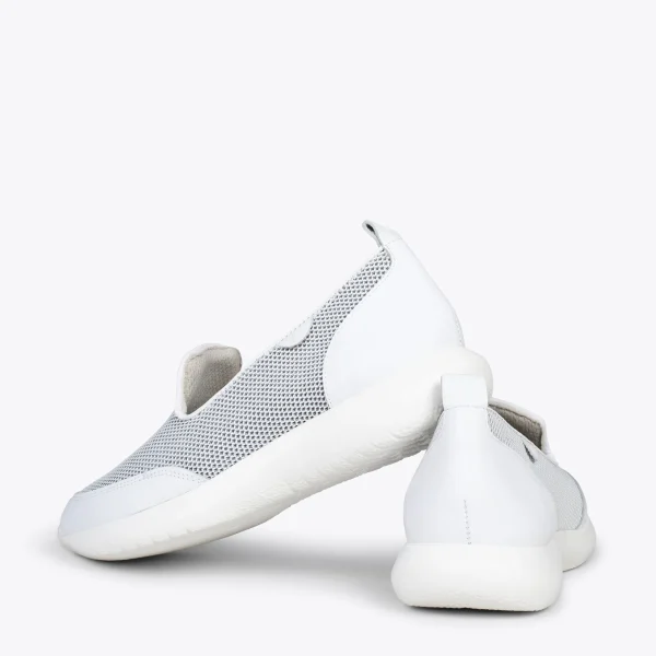 MiMaO ShopOnline SLIPPER SPORT – Baskets à Enfiler En Maille BLANC 4