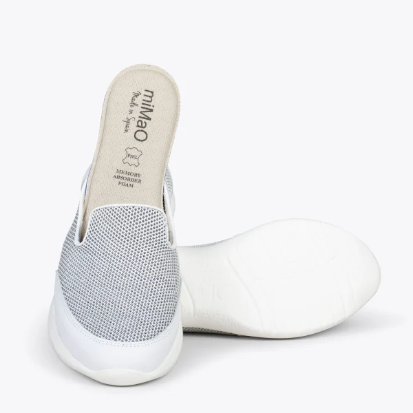 MiMaO ShopOnline SLIPPER SPORT – Baskets à Enfiler En Maille BLANC 6