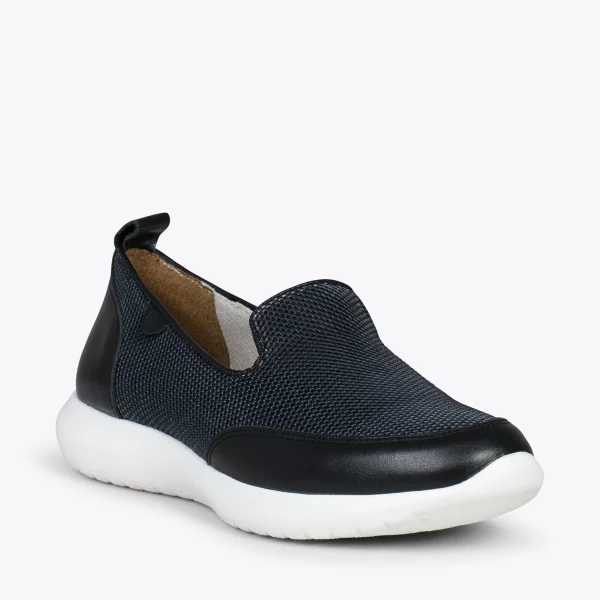 MiMaO ShopOnline SLIPPER SPORT – Baskets à Enfiler En Maille NOIR 5