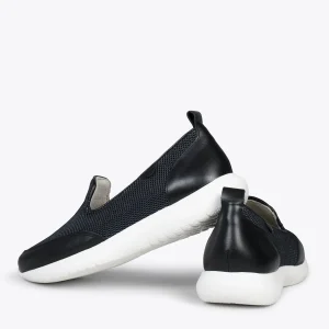 MiMaO ShopOnline SLIPPER SPORT – Baskets à Enfiler En Maille NOIR 13