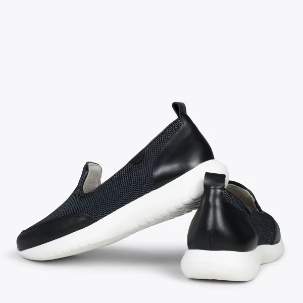 MiMaO ShopOnline SLIPPER SPORT – Baskets à Enfiler En Maille NOIR 4