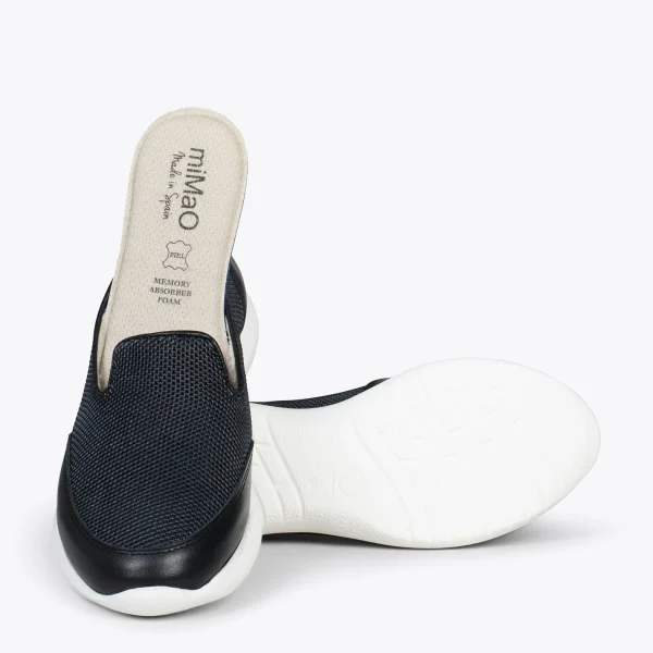 MiMaO ShopOnline SLIPPER SPORT – Baskets à Enfiler En Maille NOIR 6