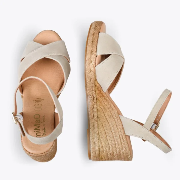 MiMaO ShopOnline CALPE – Espadrilles Artisanales à Lanières Et Boucle BEIGE 3