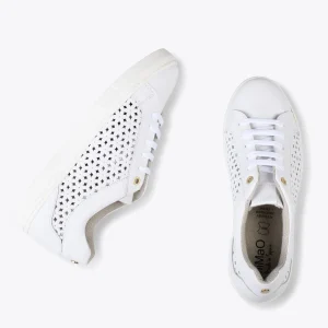 MiMaO ShopOnline BREATHE – Baskets En Cuir Nappa Ajouré BLANC 11